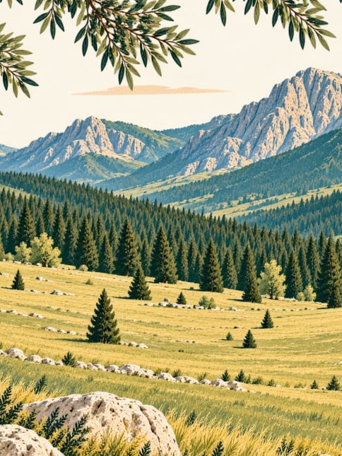 Zeichnung: Hochweide Kömürsu, Bilecik