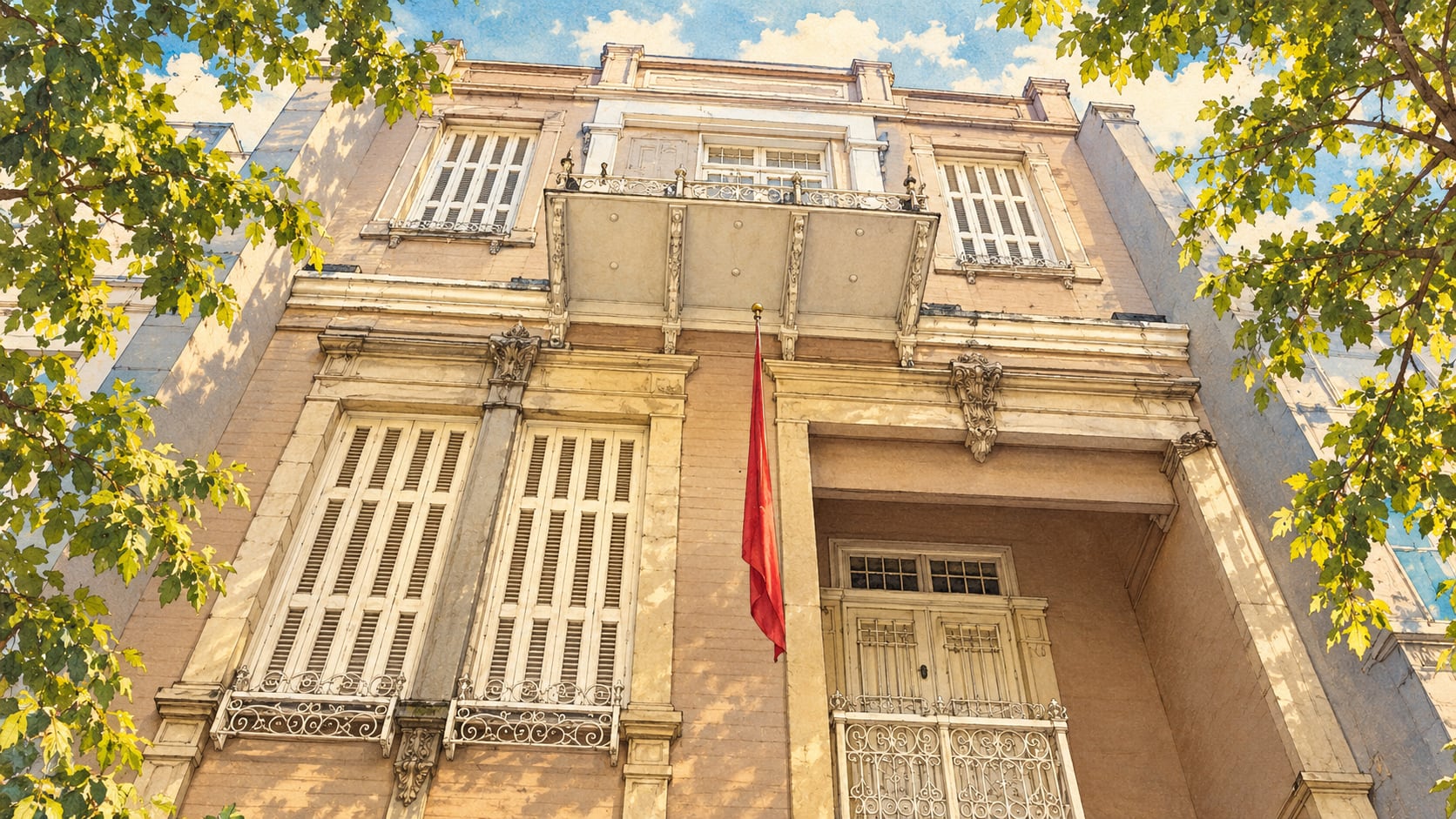 Konak Municipality Necdet Alpar Mask Museum çizimi, İzmir