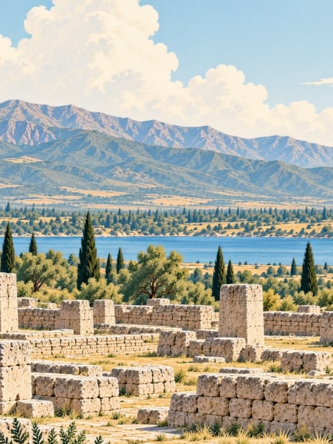 Zeichnung: Antikes Theater von Konuralp, Düzce