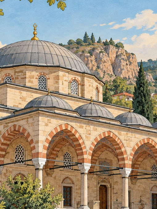 Zeichnung: Köprülü-Mehmet-Paşa-Moschee, Bilecik