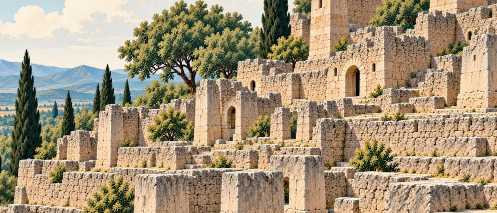 Körteke Castle çizimi, Aydın