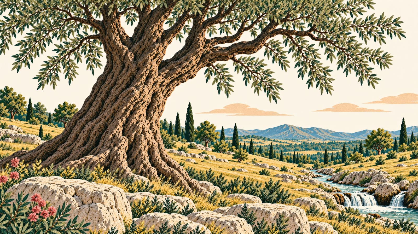 Koruluk Kermes Oak II Natural Monument çizimi, Afyonkarahisar