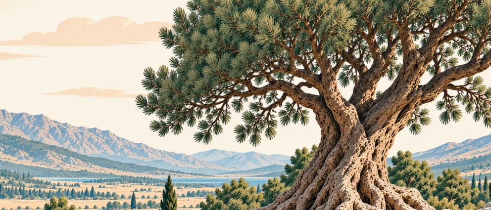 Koruluk Kermes Oak III Natural Monument çizimi, Afyonkarahisar