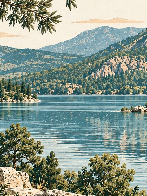 Zeichnung: Nationalpark Kovada-See, Isparta