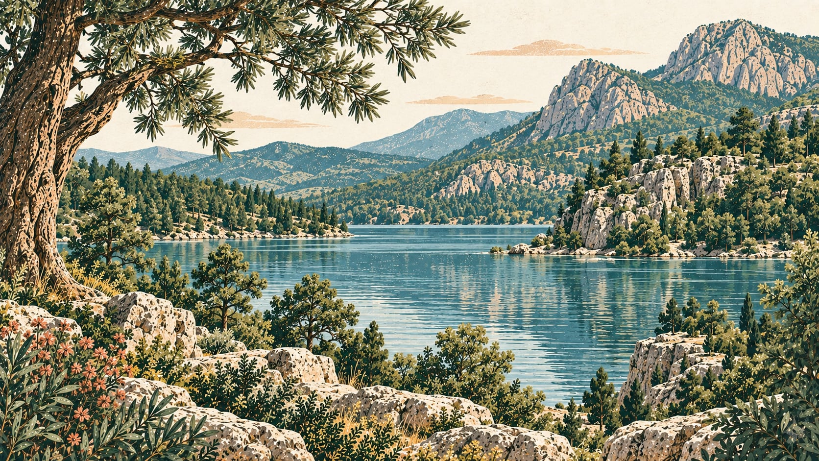 Kovada Lake National Park çizimi, Isparta