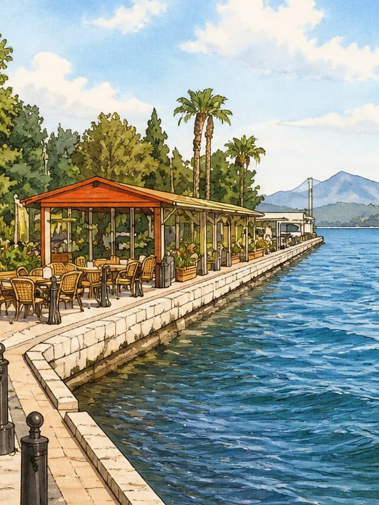 Köyceğiz Lake çizimi, Muğla