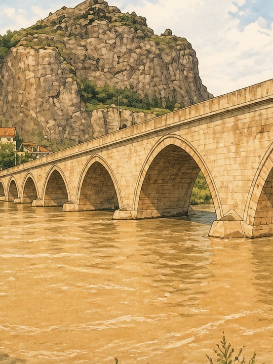 Zeichnung: Koyunbaba-Brücke, Çorum