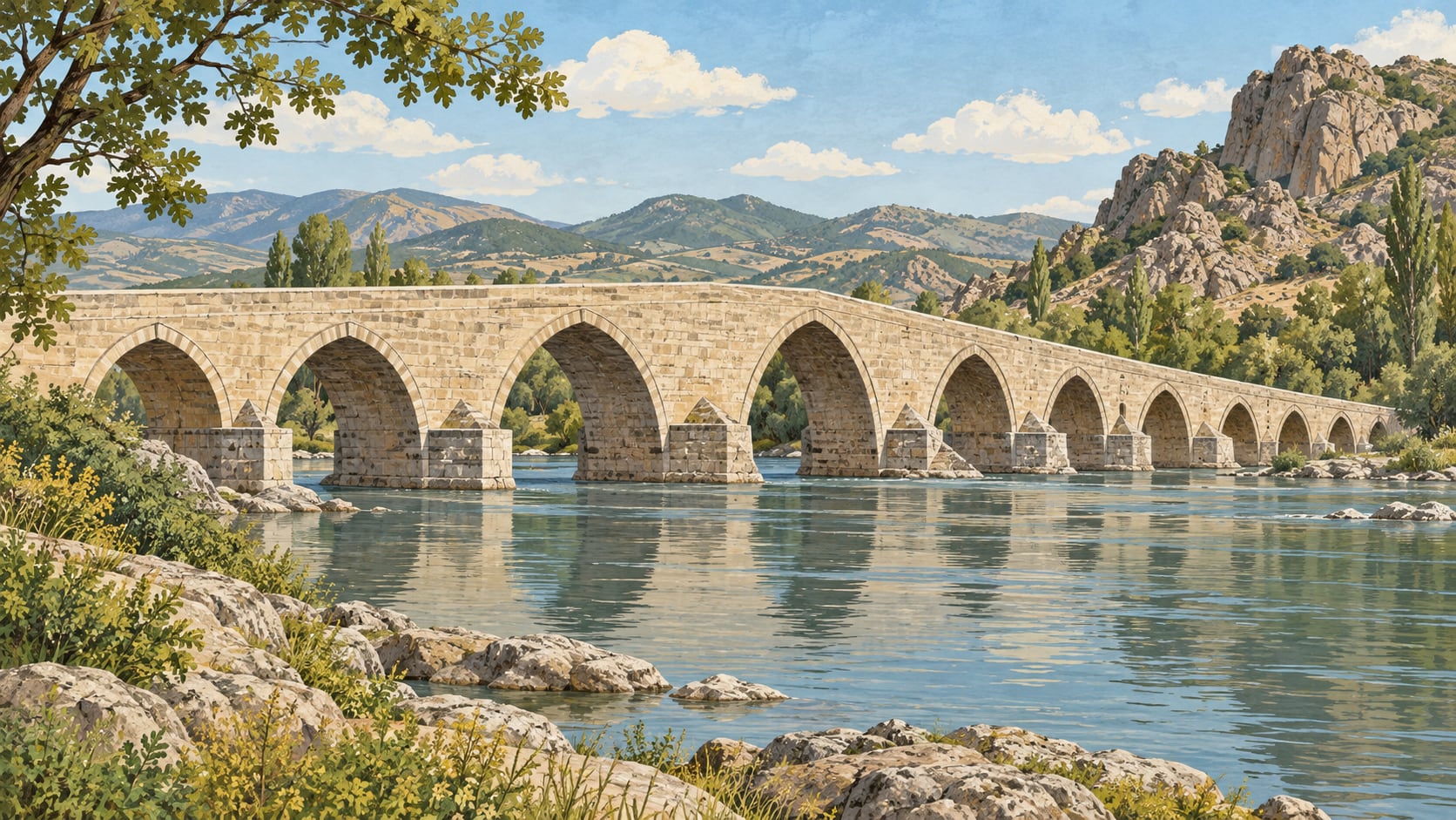 Koyunbaba Bridge çizimi, Çorum