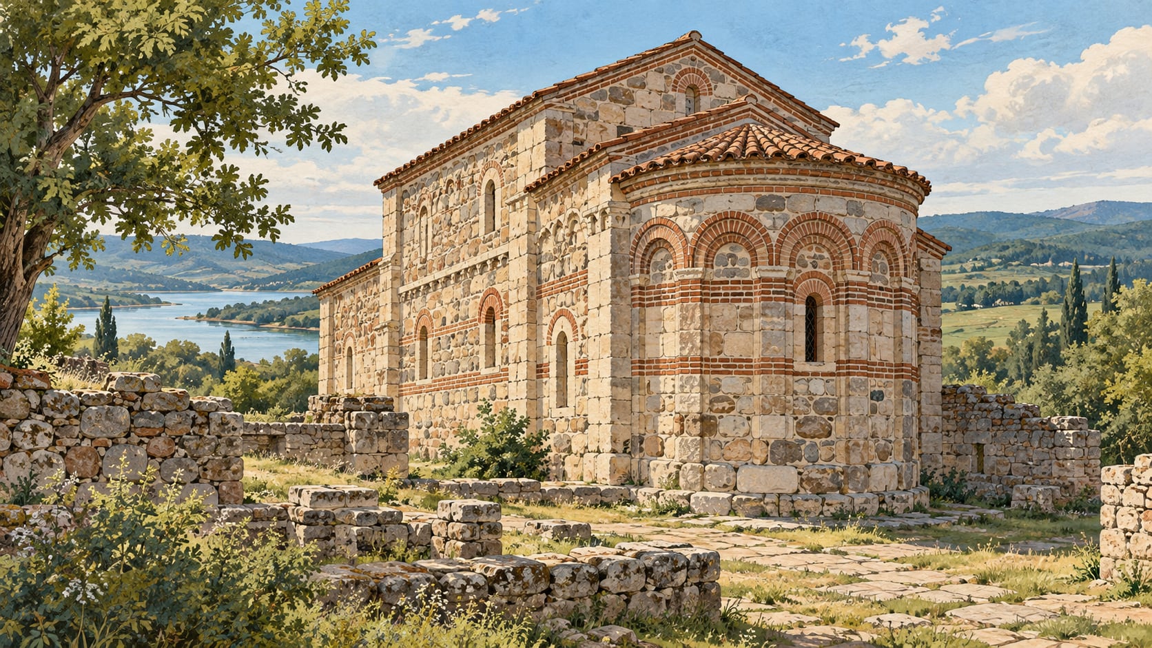 Koyunbaba Village Church çizimi, Kırklareli