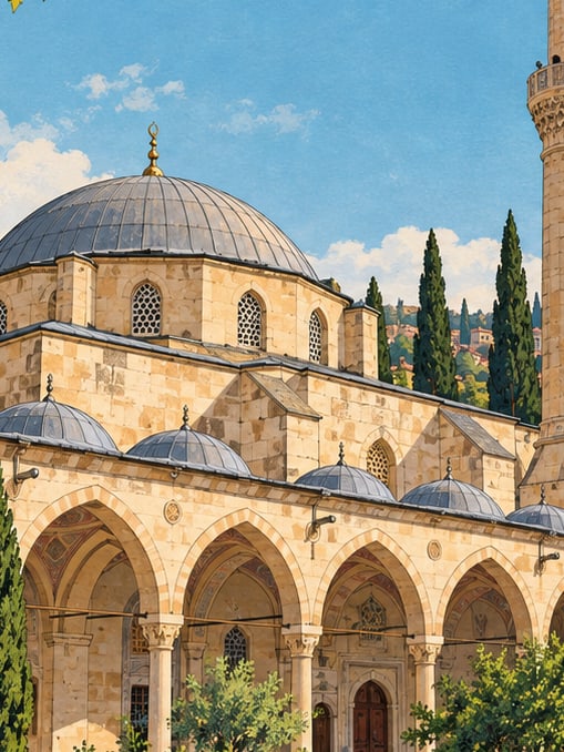 Zeichnung: Kozanlı-Moschee, Gaziantep