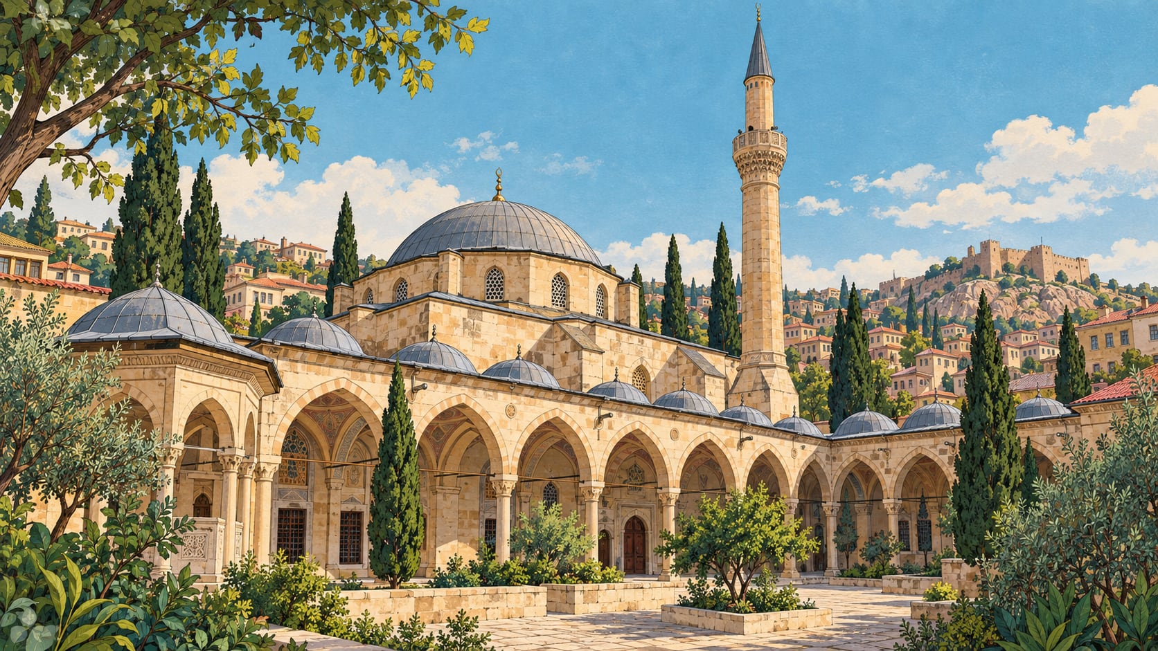 Kozanlı Mosque çizimi, Gaziantep