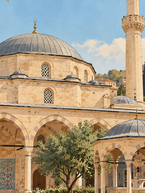 Zeichnung: Kozluca-Moschee, Gaziantep