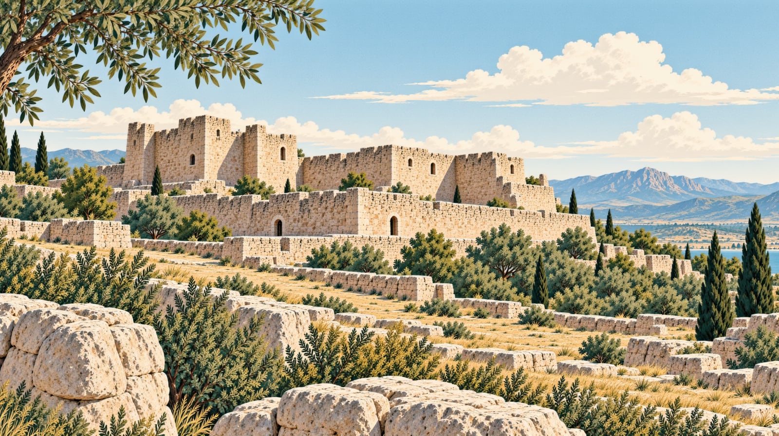 Kozluk Castle / Hezo Castle çizimi, Batman