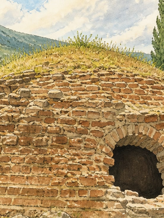Zeichnung: Burg Kral Kızı, Bingöl