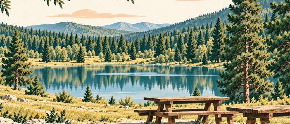 Küçük Akgöl Picnic and Recreation Area çizimi, Sakarya