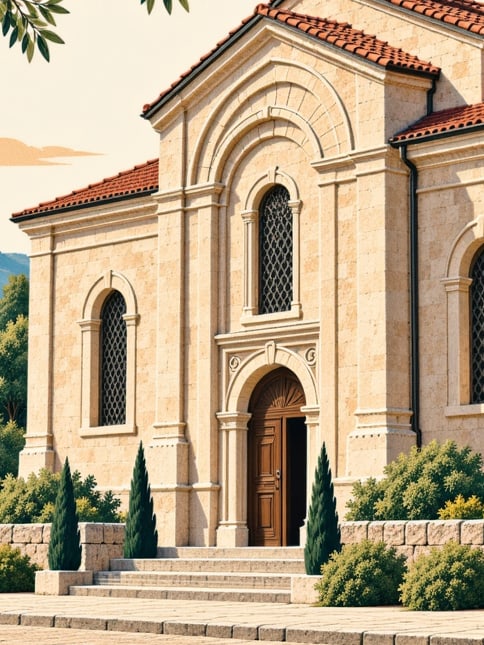 Zeichnung: Kirche Küçük Ayvasıl (St. Anna), Trabzon