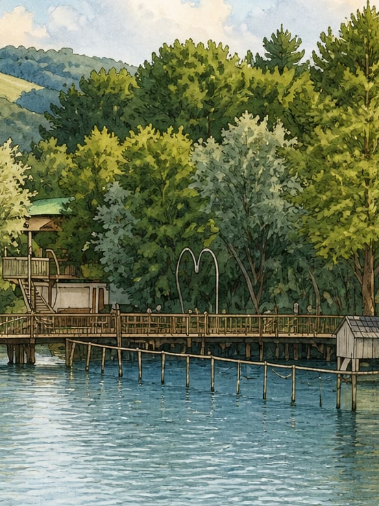 Zeichnung: Küçükboğaz-See, Sakarya