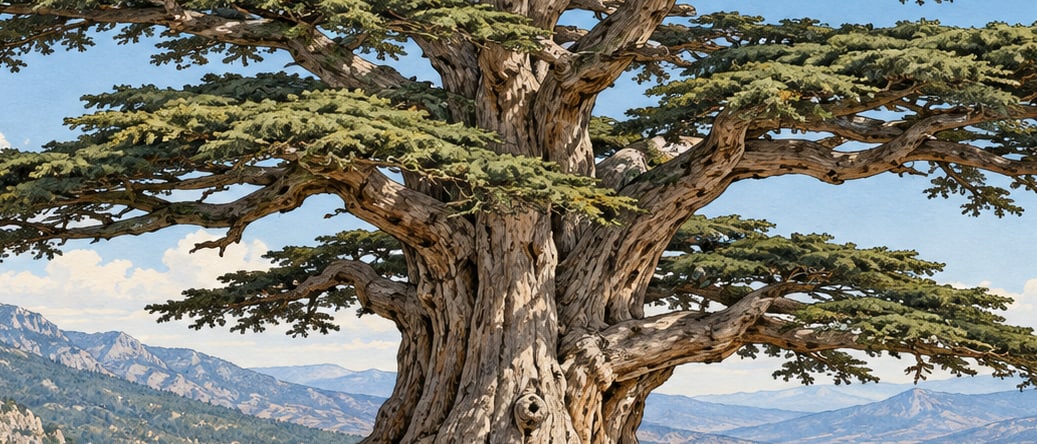 Küçükkapı Cedar Tree Natural Monument çizimi, Isparta