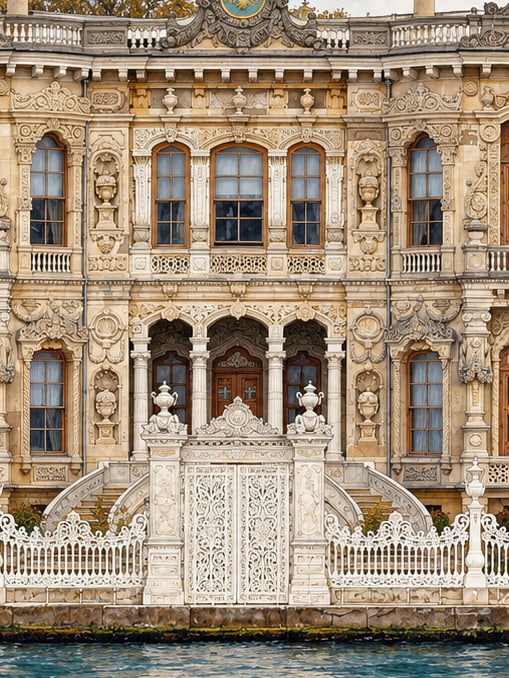 Küçüksu Pavilion çizimi, İstanbul