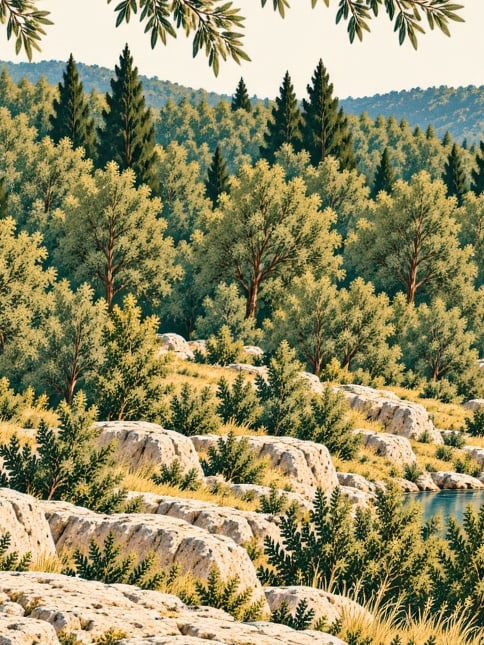 Zeichnung: Naturpark Kuğulu, Konya