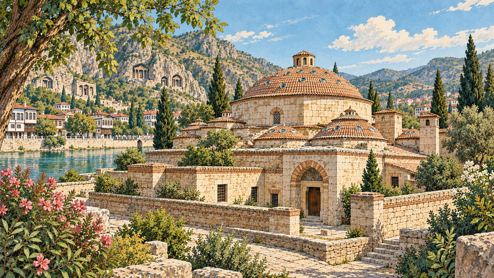 Kumacık Bath çizimi, Amasya