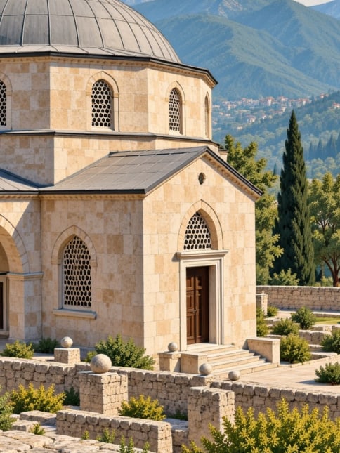 Zeichnung: Kirche von Kumyaka / Kirche Başmelekler-Hagios Taxiarchoi, Bursa