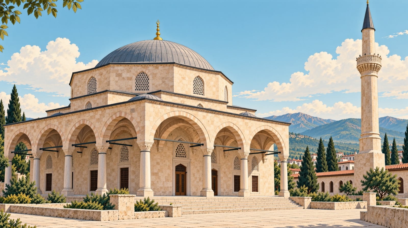 Kurşunlu Mosque çizimi, Elazığ