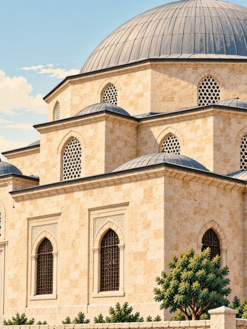 Zeichnung: Kurşunlu-Moschee (Mimarsinan-Moschee), Kayseri