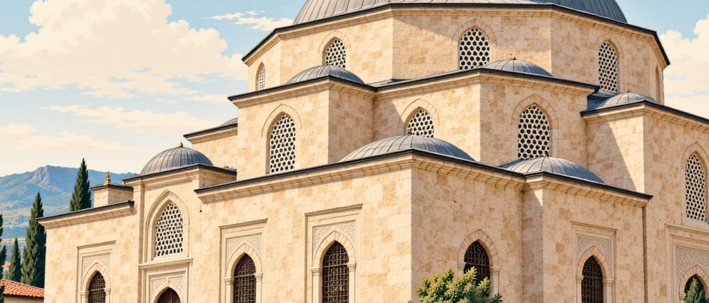 Kurşunlu Mosque (mimarsinan Mosque) çizimi, Kayseri