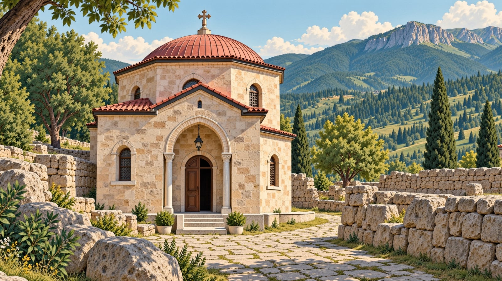 Kurşunlu Monastery çizimi, Aydın