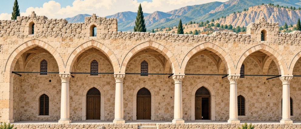 Kurtkulağı Caravanserai çizimi, Adana