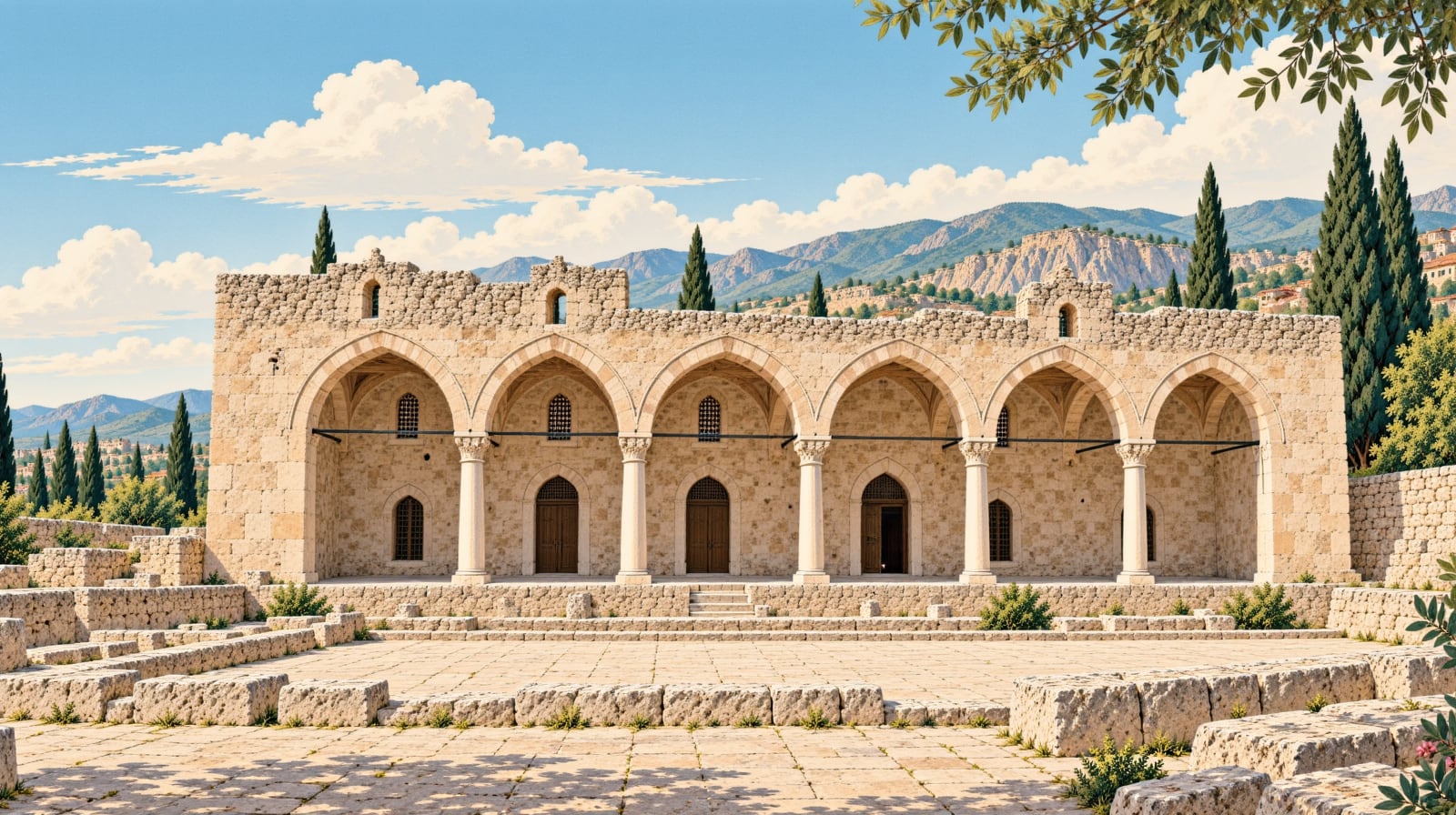 Kurtkulağı Caravanserai çizimi, Adana
