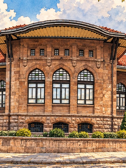 Zeichnung: Museum des Befreiungskrieges (Gebäude der I. TBMM), Ankara