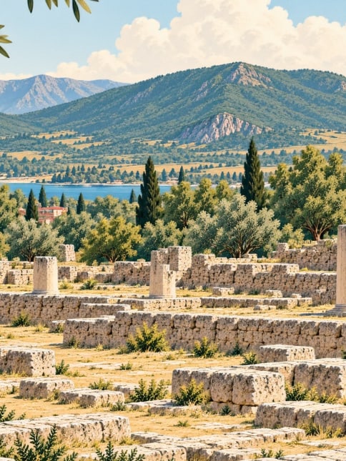 Zeichnung: Archäologische Stätte Kurukastel, Kilis