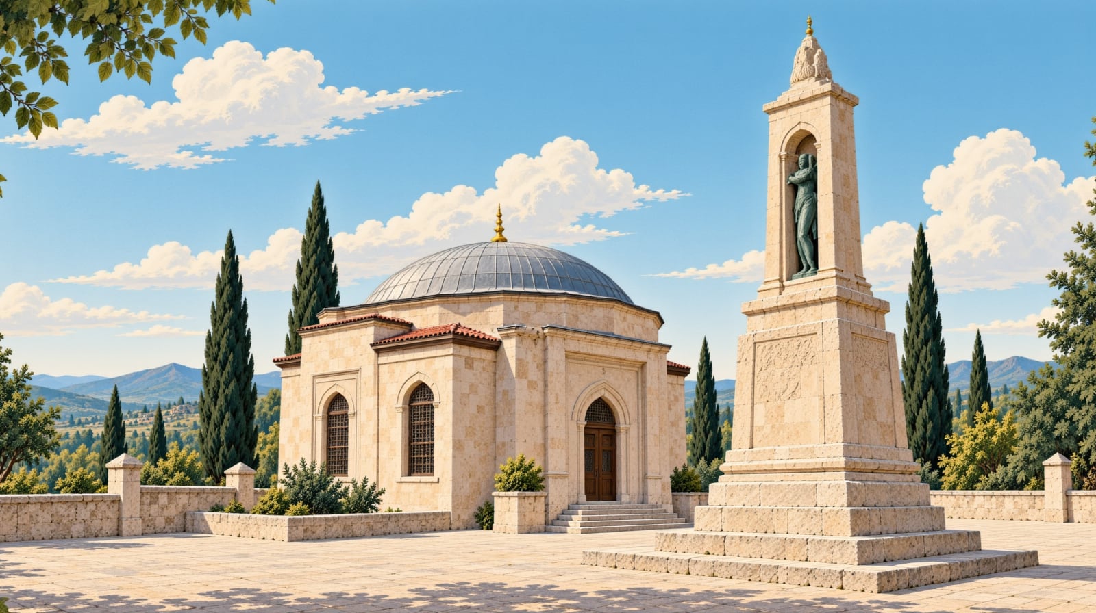 Kuş Kayası Road Monument çizimi, Bartın