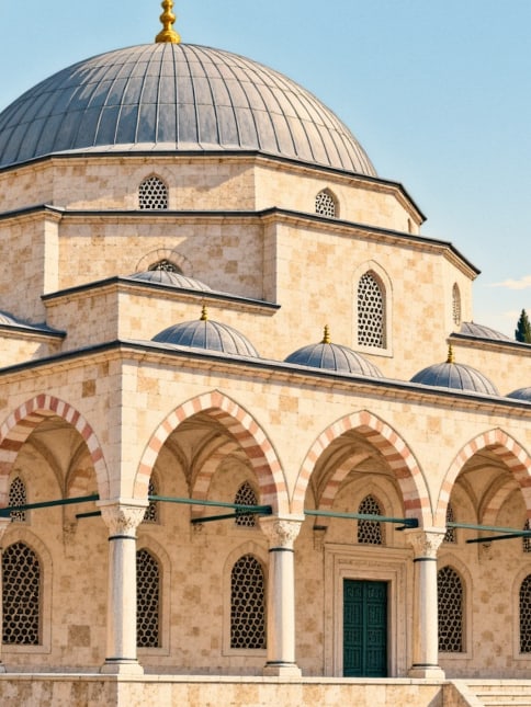 Zeichnung: Kaleiçi-Moschee in Kuşadası, Aydın