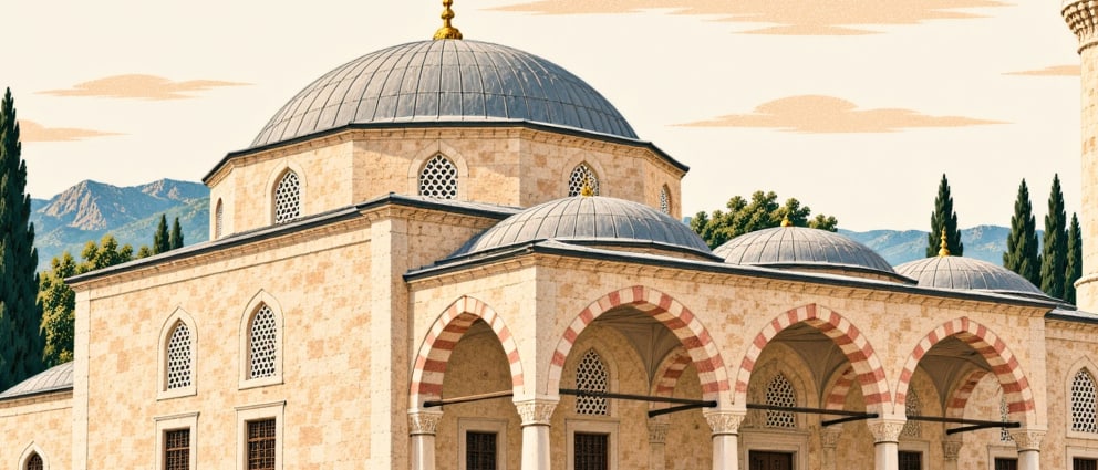 Kuştepe Village Mosque çizimi, Kırklareli