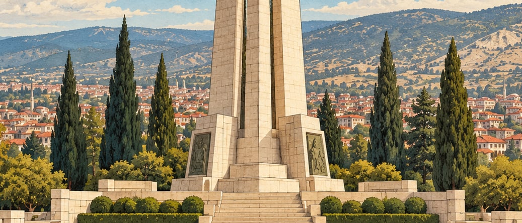 Kütahya Martyrs Monument and Park çizimi, Kütahya