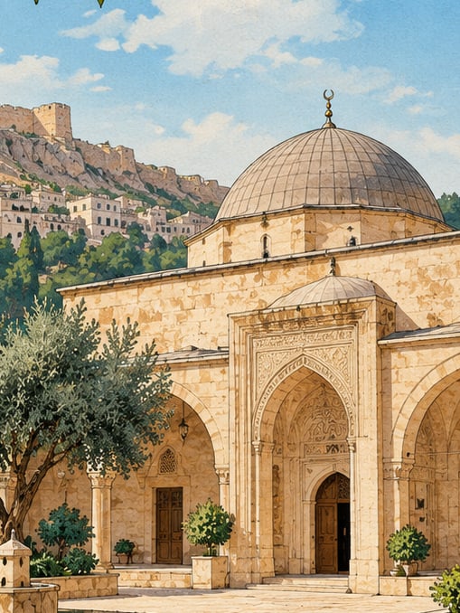 Zeichnung: Kutbeddin-Moschee, Şanlıurfa