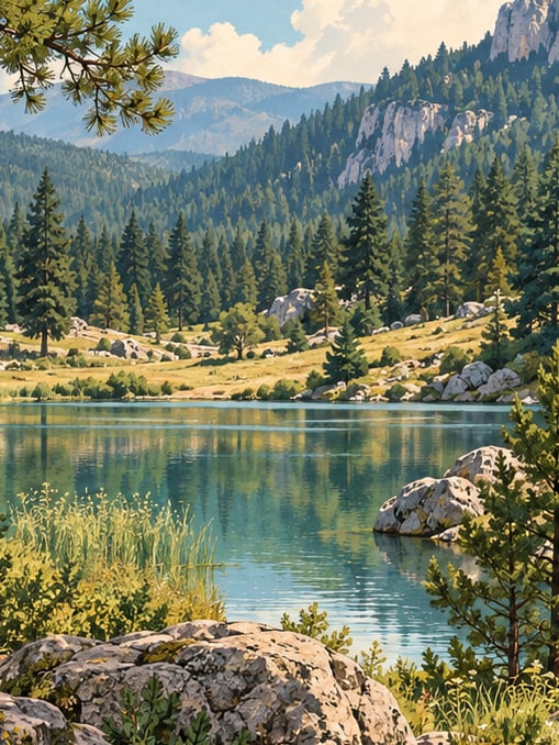 Zeichnung: Naturpark Kuyuluk, Mersin
