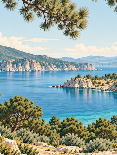 Zeichnung: Nationalpark Nördliche Ägäis (Meer), Çanakkale