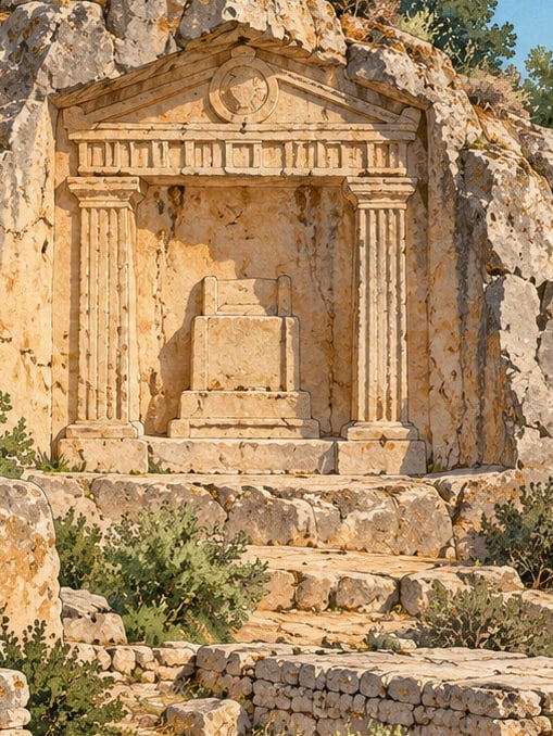 Zeichnung: Kybele Kaya Kabartması, Manisa