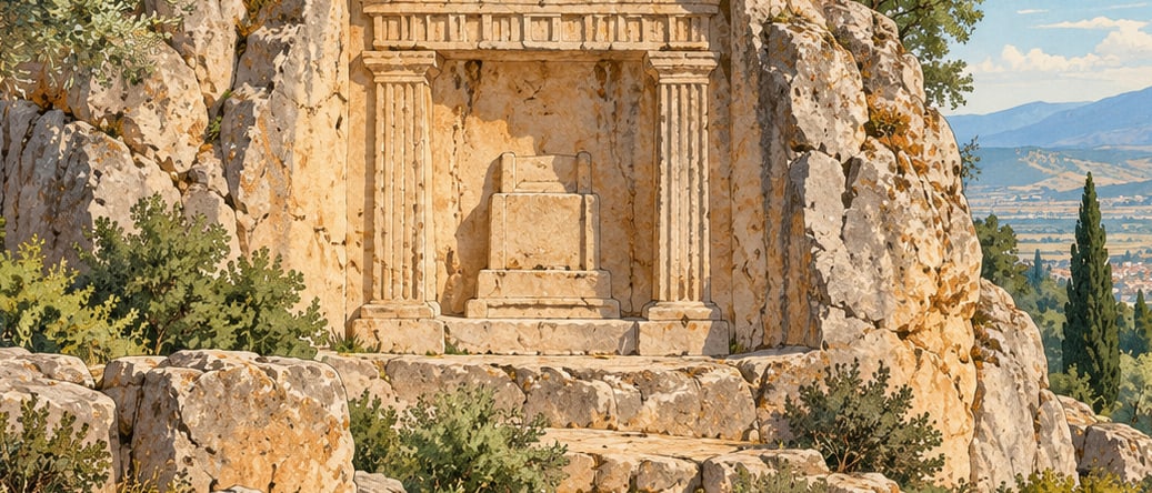 Kybele Kaya Kabartması çizimi, Manisa