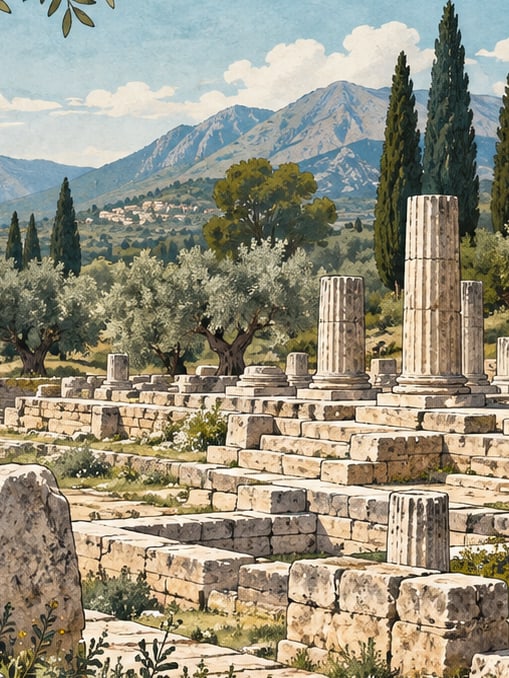 Zeichnung: Archäologische Stätte Lagina, Muğla