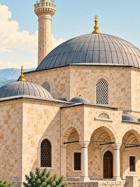Zeichnung: Lala-Moschee / Lale-Moschee, Kırşehir