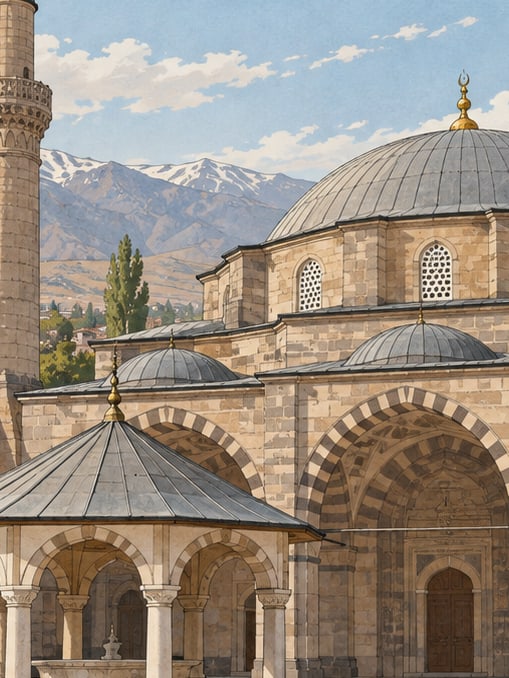 Zeichnung: Lala-Mustafa-Paşa-Moschee, Erzurum