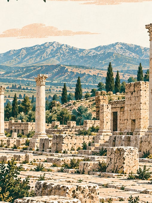 Zeichnung: Archäologische Stätte Laodikeia, Denizli