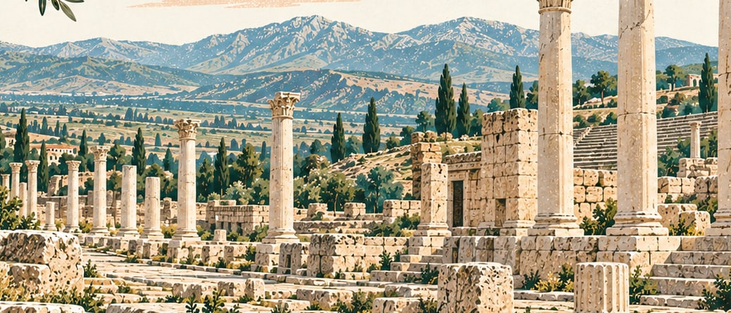 Laodikeia Archaeological Site çizimi, Denizli
