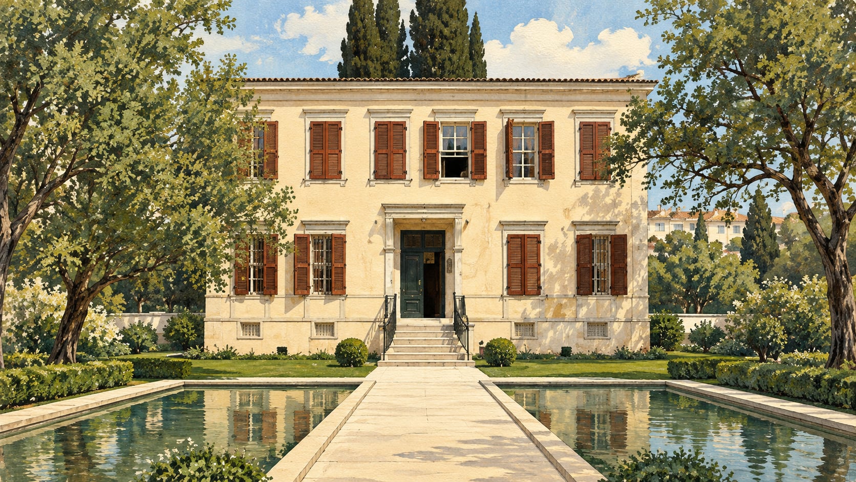 Zeichnung: Gedenkhaus-Museum Latife Hanım-Pavillon, İzmir