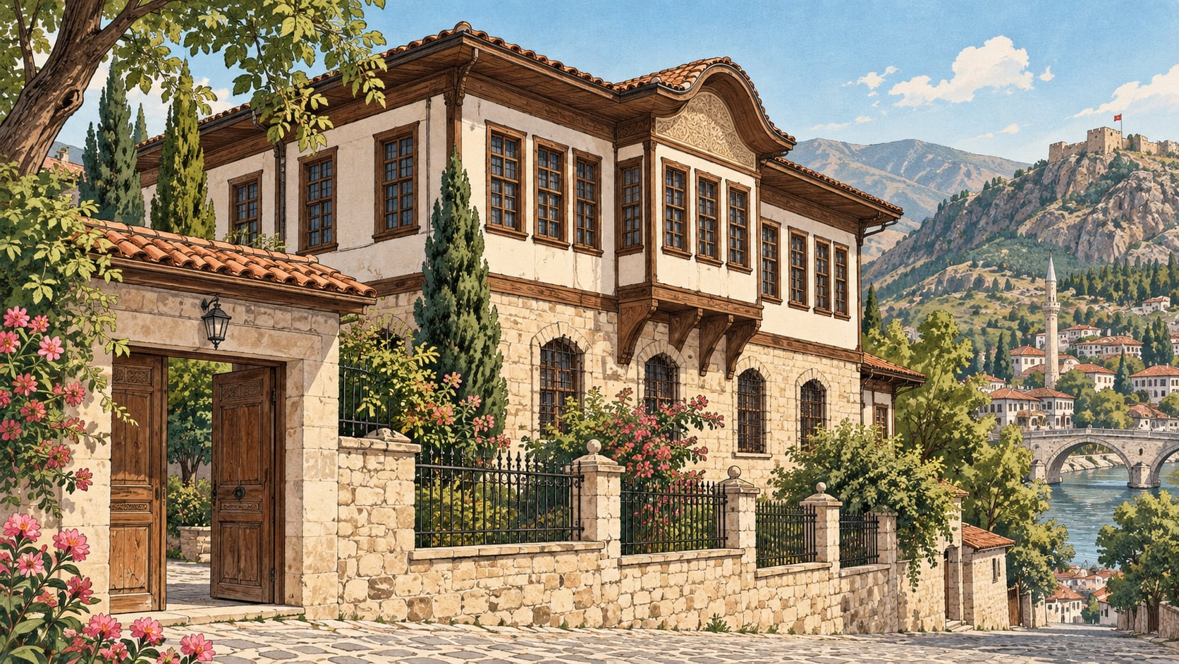 Latifoğlu Mansion çizimi, Tokat